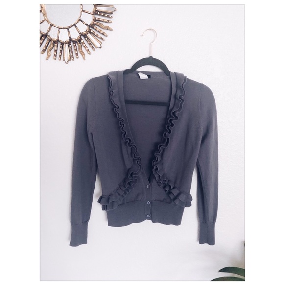 J. Crew Sweaters - J. Crew | 100% Merino Wool Ruffle Cardigan